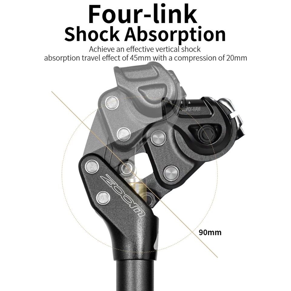 ZOOM 4バーリンクサスペンションシートポスト 27.2/30.9/31.6mm 350mm