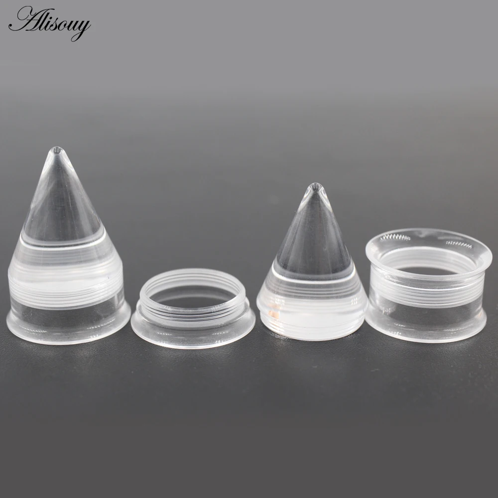 Alisouy 2PC Transparent Acrylic Ear Plug Taper Tunnel Gauges Set  2 in 1 Ear Expander Stretching Screw Kit Piercing Body Jewelry