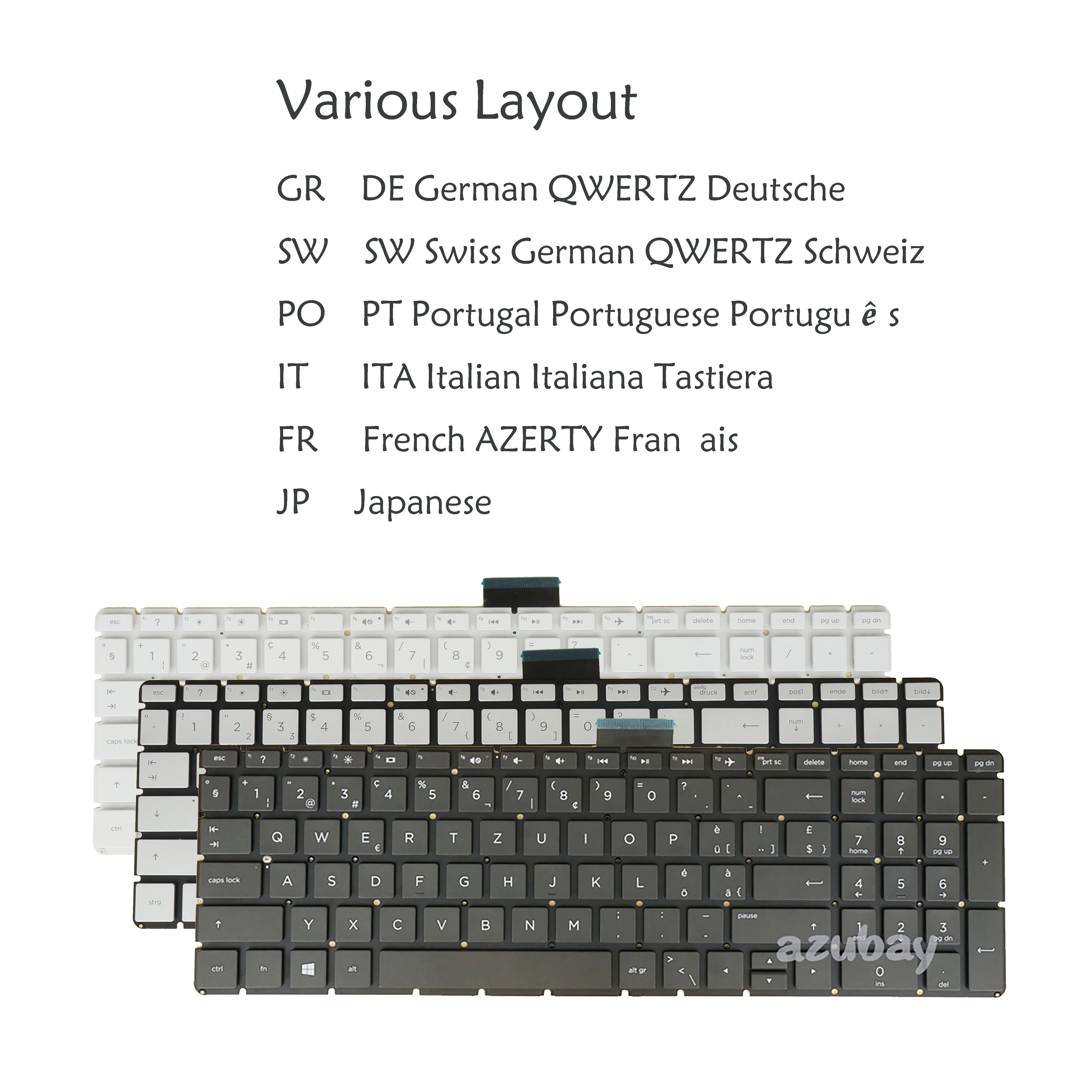 Laptop PC Keyboard For HP Envy 15-bp 15m-bp 15t-bp 17-ae 17-bw 17m-bw 15-bq 15m-bq 15z-bq Swiss German Italian French Portuguese