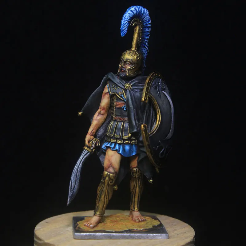 1/30 Scale 60mm Tin Metal Model Ancient Greek Theban Hoplite Soldier Figures Metal Soldier Figurine Miniature Collection