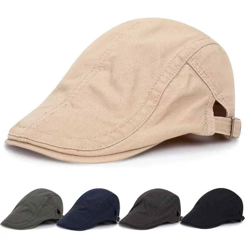 

Cotton Classic Berets for Women Men Octagonal Forward Peaked Cap British Painter Hat Classic Autumn Winter Vintage Linen Beret