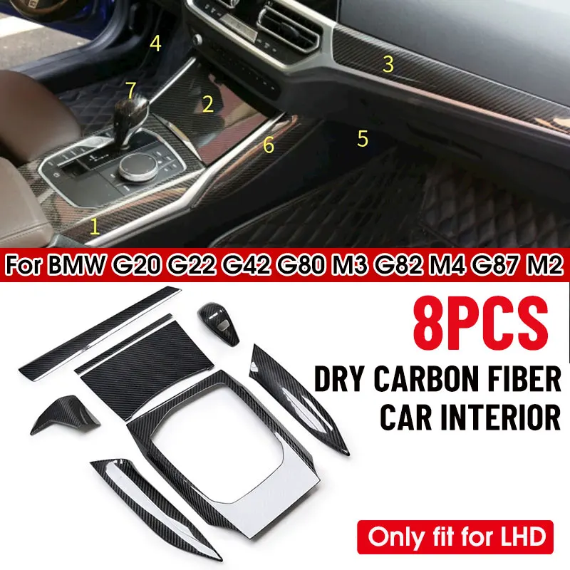 

Dry Carbon Fiber Car Interior Center Console Instrument Air Outlet Panel Accessories For BMW G20 G22 G42 G80 M3 G82 M4 G87 M2