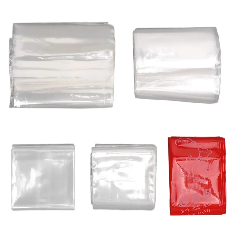 

5 Packs Sausage Casing High Temperature Resistant Food Grade Plastic Inedible Ham Sausage Casing For Household Use