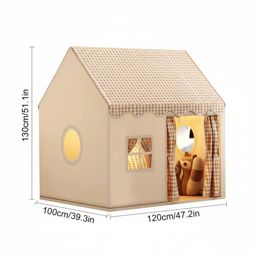 [الترفيه المنزلي] قلعة لعبة الأميرة الخيالية للأطفال، خيمة ألعاب للحفلات الممتعة، لعبة التظاهر الترفيهية في الهواء الطلق، قاعدة سرية للأطفال، مسرح لعبة كبيرة محمولة، هدية مثالية للعطلات، لعبة الشاطئ غير متضمنة