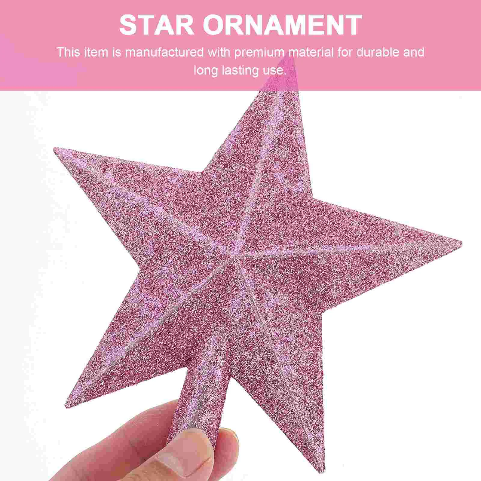 20 Cm Outdoor Christmas Decor Star Decoration Tree Ornament Pink Ornaments Girl