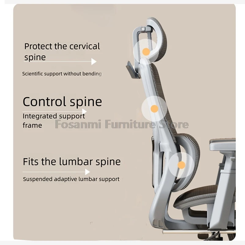 كرسي شبكي مريح عالي الجودة مع دعم قطني قابل للتعديل كراسي دوارة للألعاب المنزلية كرسي بذراعين للكمبيوتر قابل للتنفس