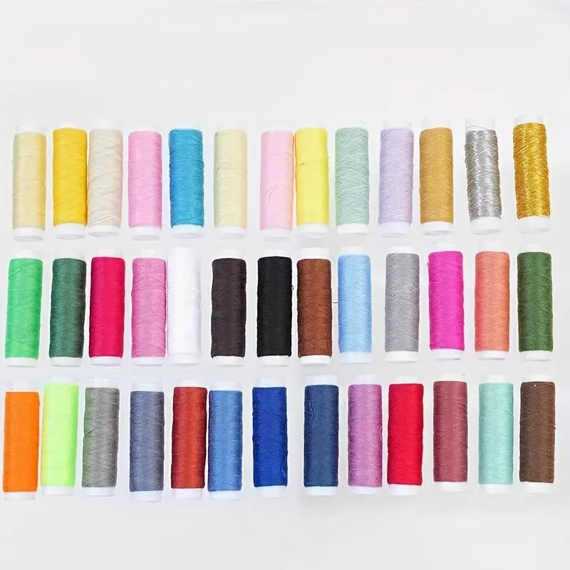 60-teiliges Buntes Nähgarn-Set, 402 Polyestergarn für Hand- und Maschinennähen, DIY-Handwerk für Anfänger und Enthusiasten