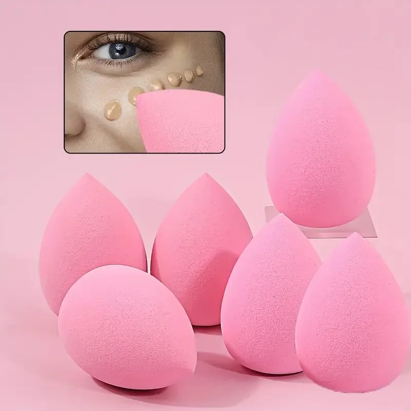 6-Pack Makeup Sponges - Ultra Soft Beauty Blender | Multi-Color for Foundation/Powder | Water-Activated Flawless Finish