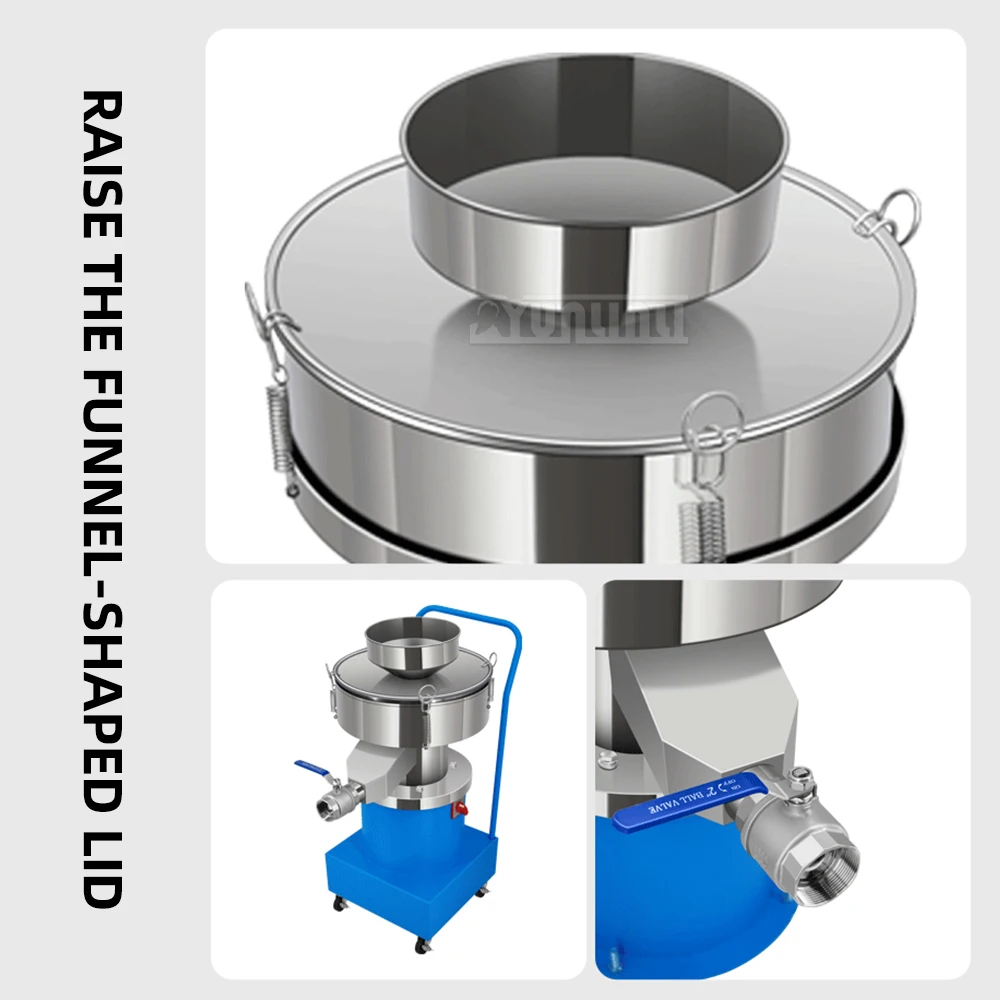 

Вибрационный ситовой фильтр для порошков без крышки 220В/380В, электрический вибрационный грохот для фильтрации жидкостей и просеивания покрытий