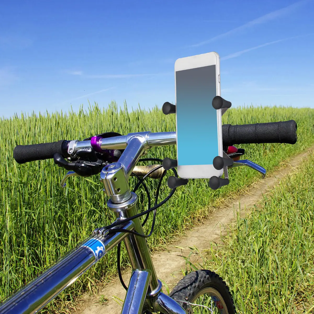 

Motorcycle Phone Holder Cellphone Stand Anti theft Hand Grip Bracket Abs Handle Bike Accessory Durable Plastic For Motorbike