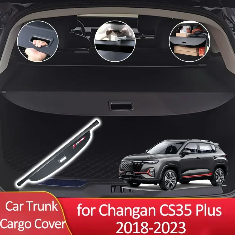 

Car Trunk Cargo Cover for Changan CS35 Plus 2023 2022 2021 2020 2019 2018 Auto Accessories Luggage Rear Curtain Tray Anti-peep