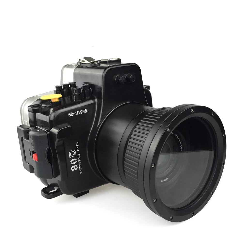 Seafrogs 130FT/40M Underwater Depth Diving Case For Canon 70D 550D 600D 18-55mm Lens Waterproof Camera Housing Cover Box
