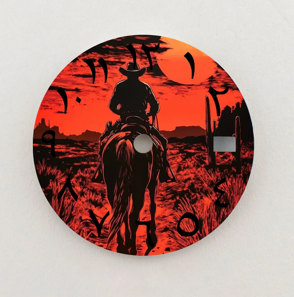 28.5mm Dial NH35 Dial Sunset Cowboy Arabic numeral Dial NH36 Dial High-Quality Dial Custom LOGO Suitable For NH35/36 Movemen
