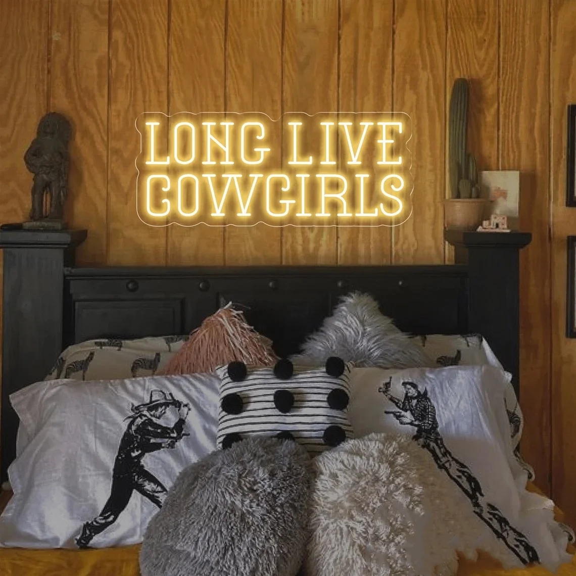 Long Live Cowgirls Neon Sign Western Cowboy Bedroom Cowgirl Wall Art Decor