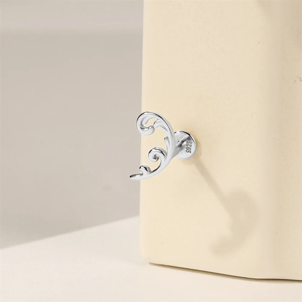 AIDE 925 Sterling Silber 1 Stück Glänzender Geometrischer Segelboot-Helix-Piercing-Ohrring für Damen Punk-Schmuck Persönlichkeits-Mode – Detail 21