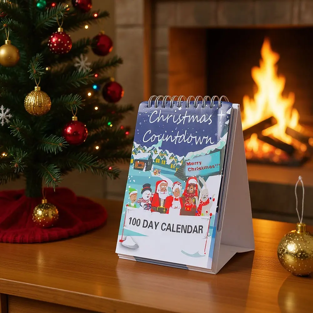 100 Day Christmas Countdown Calendar 2025 Christmas Countdown Calendar for 100 Days Interactive Wall Home Decor