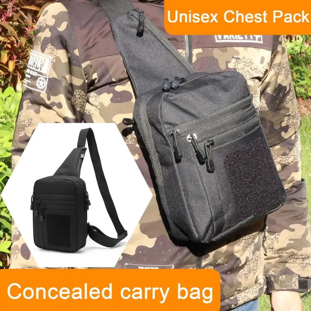 Crossbody Sling Backpack Concealed Carry Shoulder Bag Tacticals Chest Pack Waterproof Holster Storage Bag Outdoor Travel