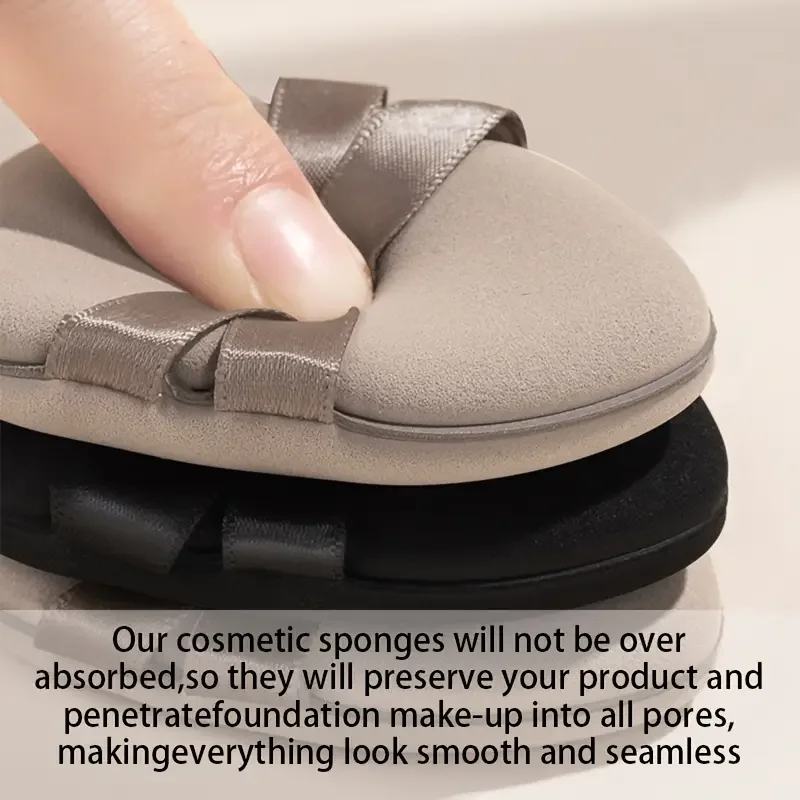 4PC maquillage éponge poudre bouffée fond de teint correcteur et poudre larme réglage bouffée tampons de maquillage poudre bouffée fond de teint éponge Bl