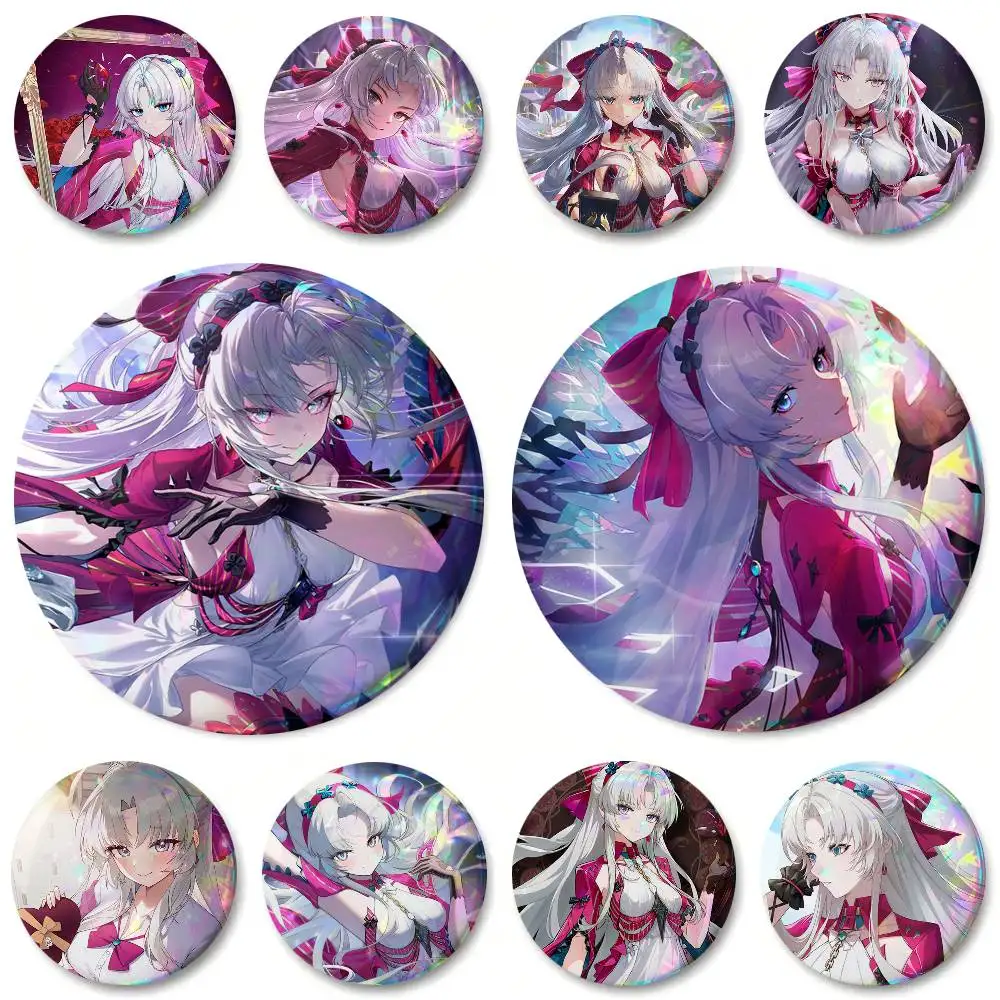 Anime Game Wuthering Waves Carlotta Montelli Round Badges Can Be Used To Decorate Clothes And Backpack Pins