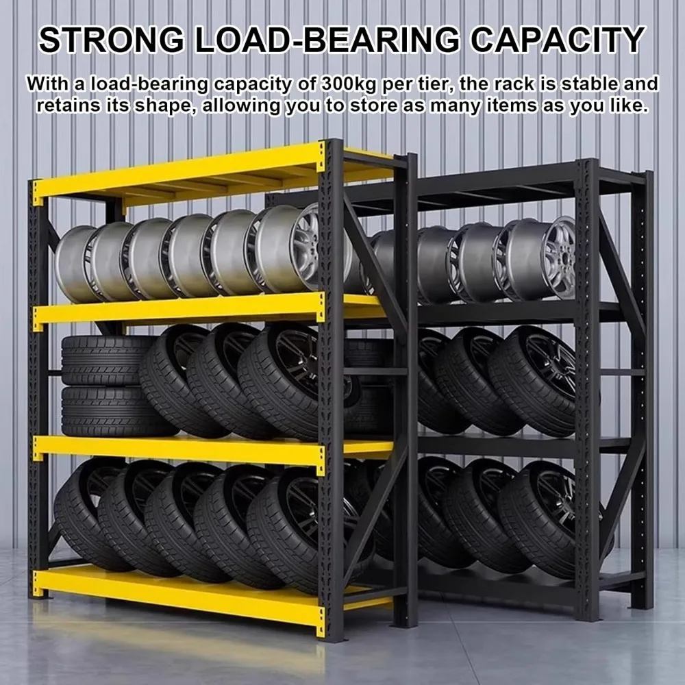 Rak Penyimpanan Logam 3 Tingkat yang Kokoh dan Stabil, Rak Penyimpanan Industri yang Dapat Disesuaikan untuk Gudang, S