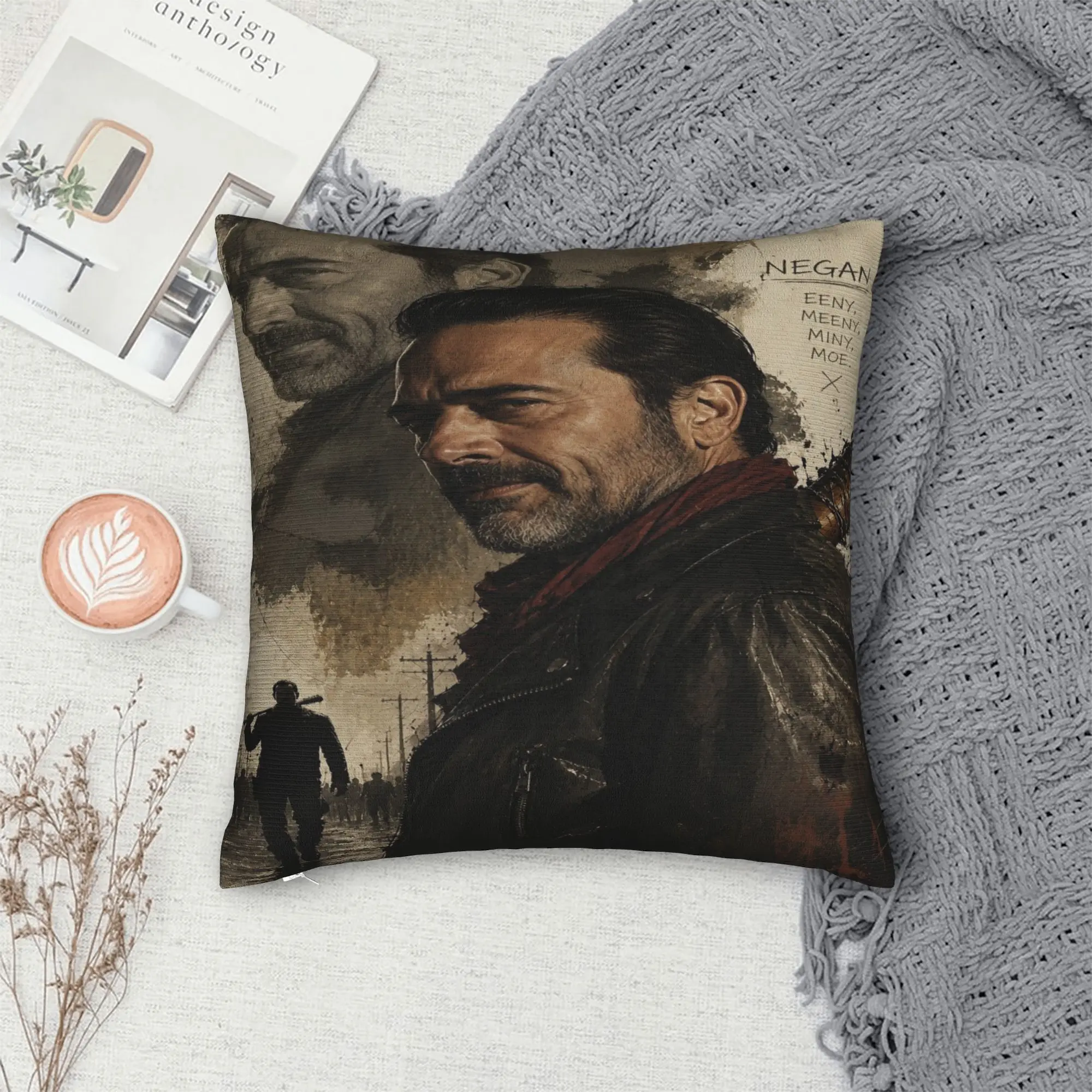 Negan Smith Pillow Cover  Design Cushion Cover Retro Trendy Pillow Case For Sofa Home Decor