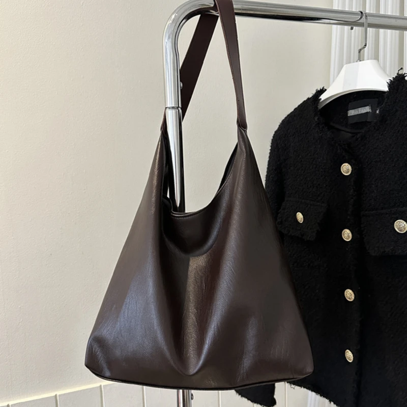 Vintage Pillow Design PU Leather Boston Handbag Women Casual Large Capacity Shoulder Crossbody Bags Fashion Shopper Totes