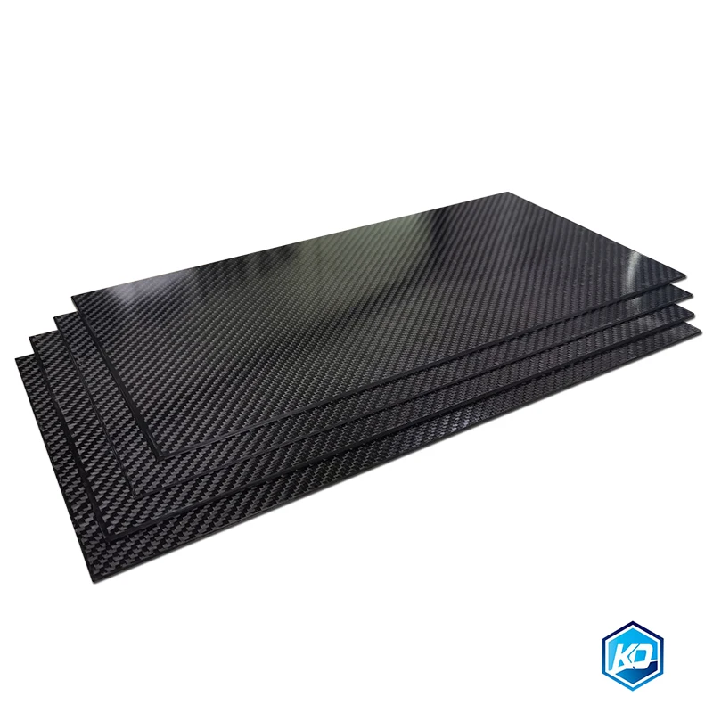 0.5-5MM 125X75 mm 3K Twill Matte glossy  Carbon Plate Panel Sheets High Composite Hardness Material Anti-UV Carbon Fiber Board