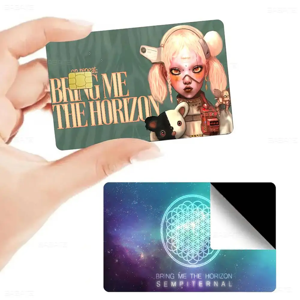 B-Bring Me The H-Horizons BMTH 100% رائجة البيع أمين الائتمان الخصم البنك بطاقة حافلة بطاقة فيلم الجلد ملصق
