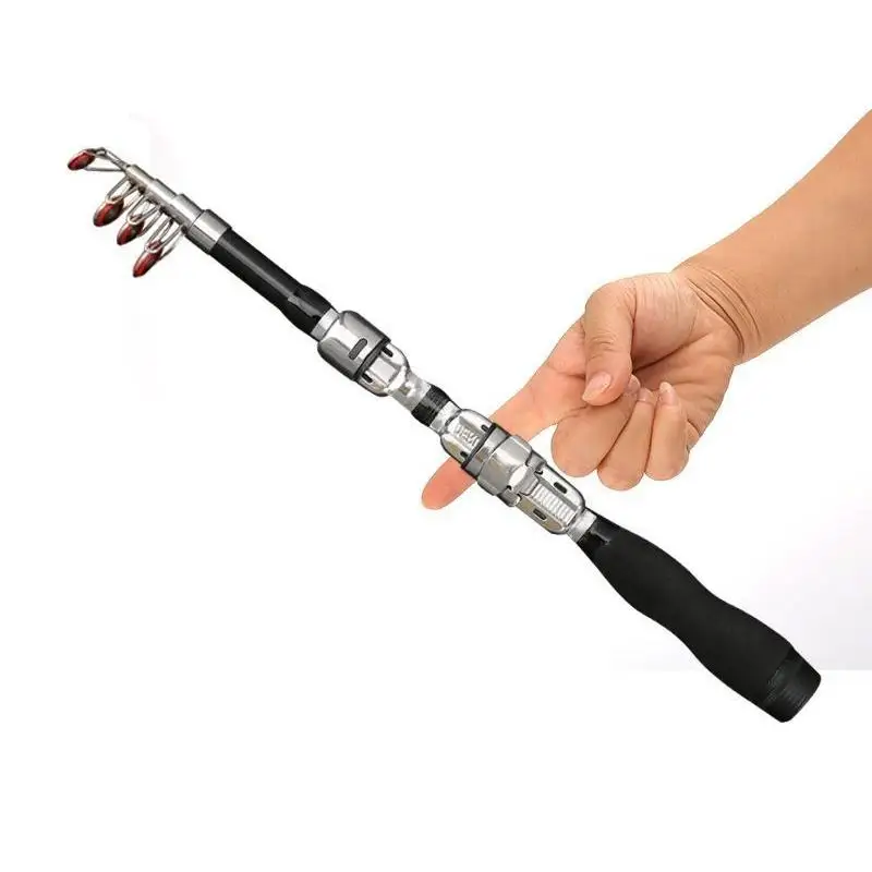 Super Hard Mini Telescopic Fishing Rod Fiberglass Portable Pocket Fishing Pole for Sea/Boat Fishing  Fishing Accessories - view 2