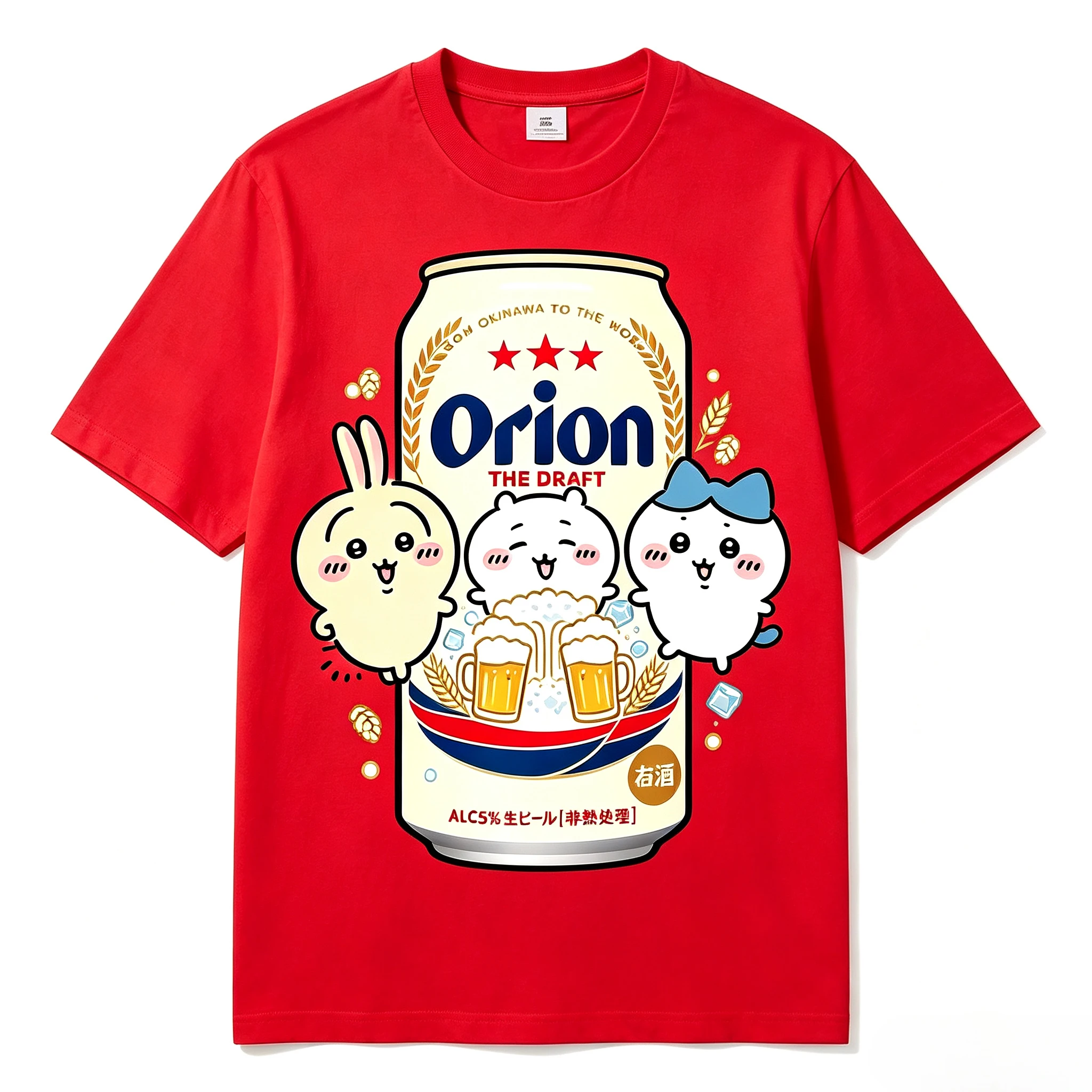 Chiikawa Anime Cartoon Kawaii Neues Kurzarm-T-Shirt, vielseitig kombinierbar, locker und bequem, atmungsaktiv, schweißabsorbierend, schnelltrocknend. – Detail 5