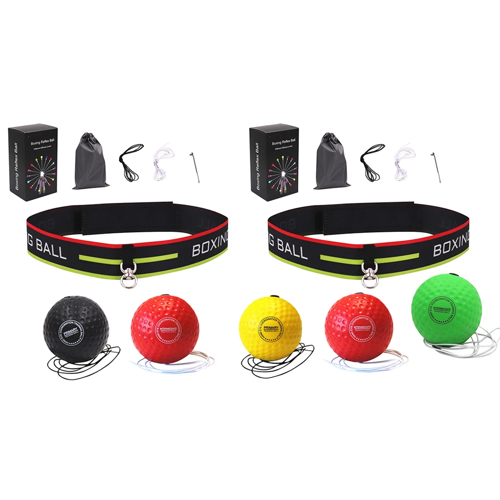 Head-Mounted Boxing Reflex Ball Raising Reaction Punch Speed Ball Adjustable Portable Lightweight Exercise Equipment Accessories