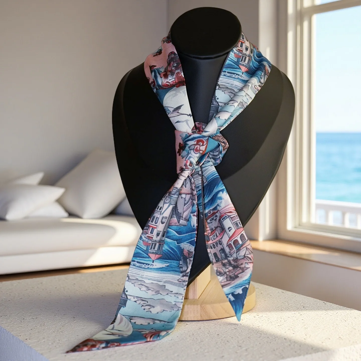 

Silk Scarf Fashion Bestselling Elegant Accessories for Women Traditional Embroidery Art Home Garden Decor