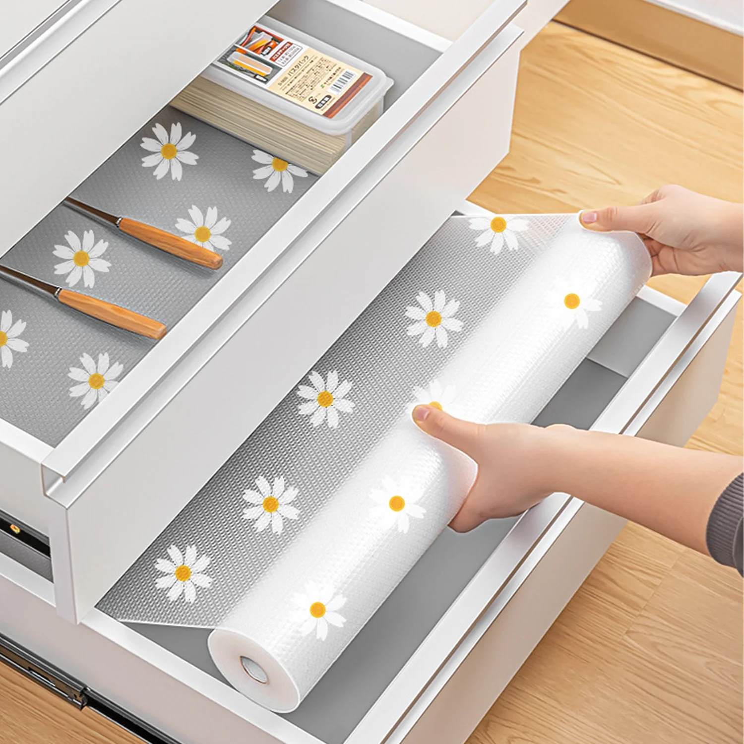 Washable Waterproof Oil-Proof Fridge Liners Non-Slip Drawer Table Mat Shelf Cover Pads Non-Adhesive Cabinet Shelves Placemats