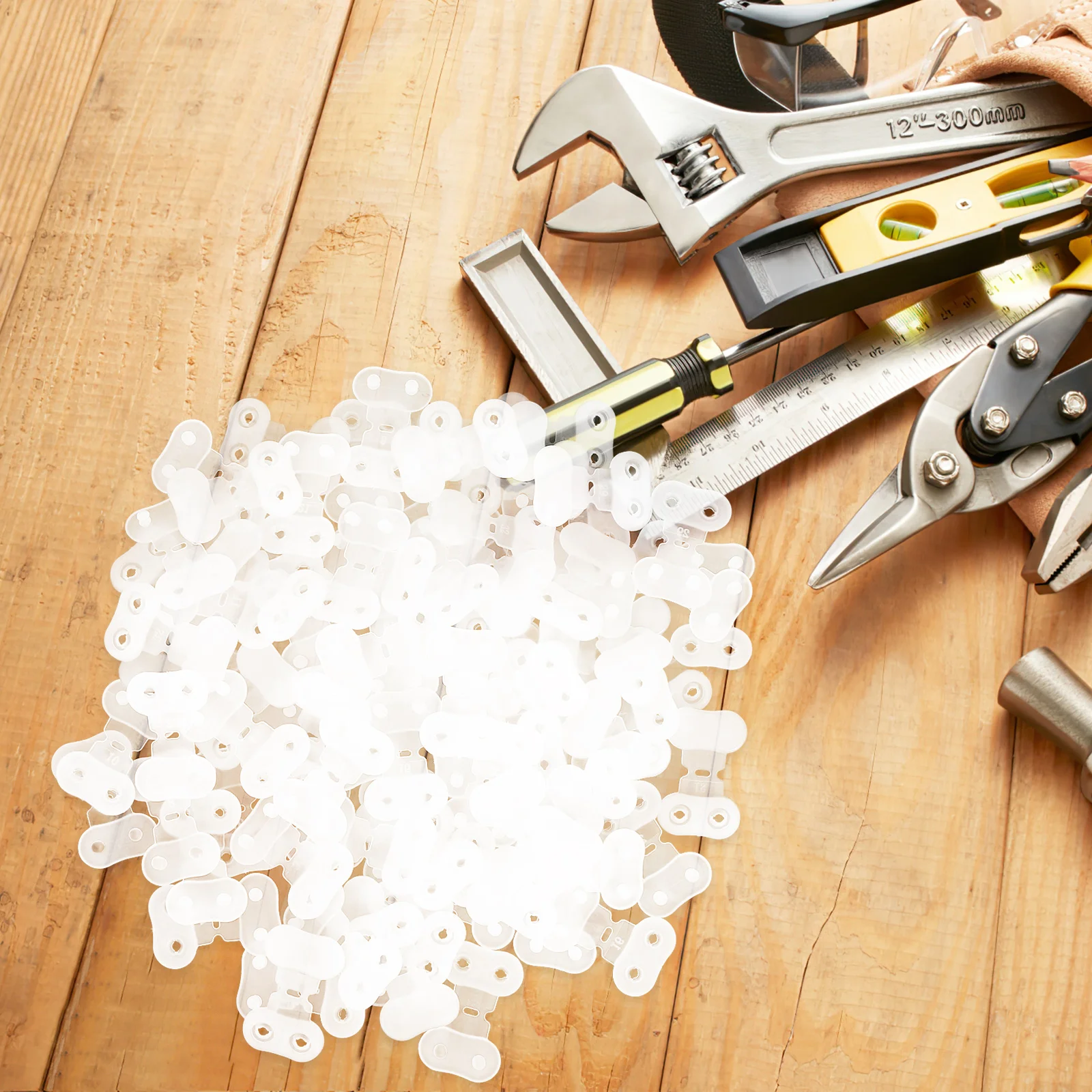 

100 Pcs Disposable Wristb Buckles Thermal Printing Machine Plastic White Clasps Heavy Duty Event Identification B