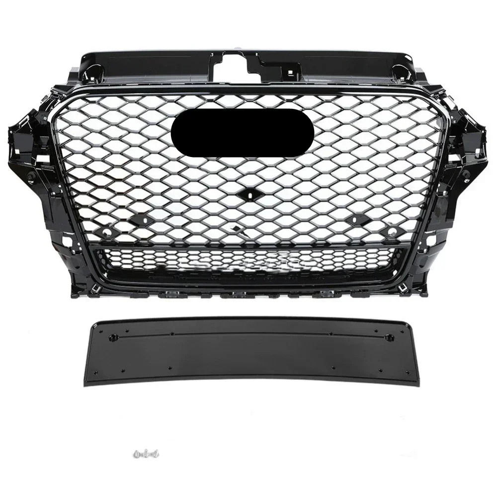 Honeycomb Grill Mesh for  A3/S3 8V 2014 2015 2016 RS3  Style Hex Mesh Front Bumper Hood Grille
