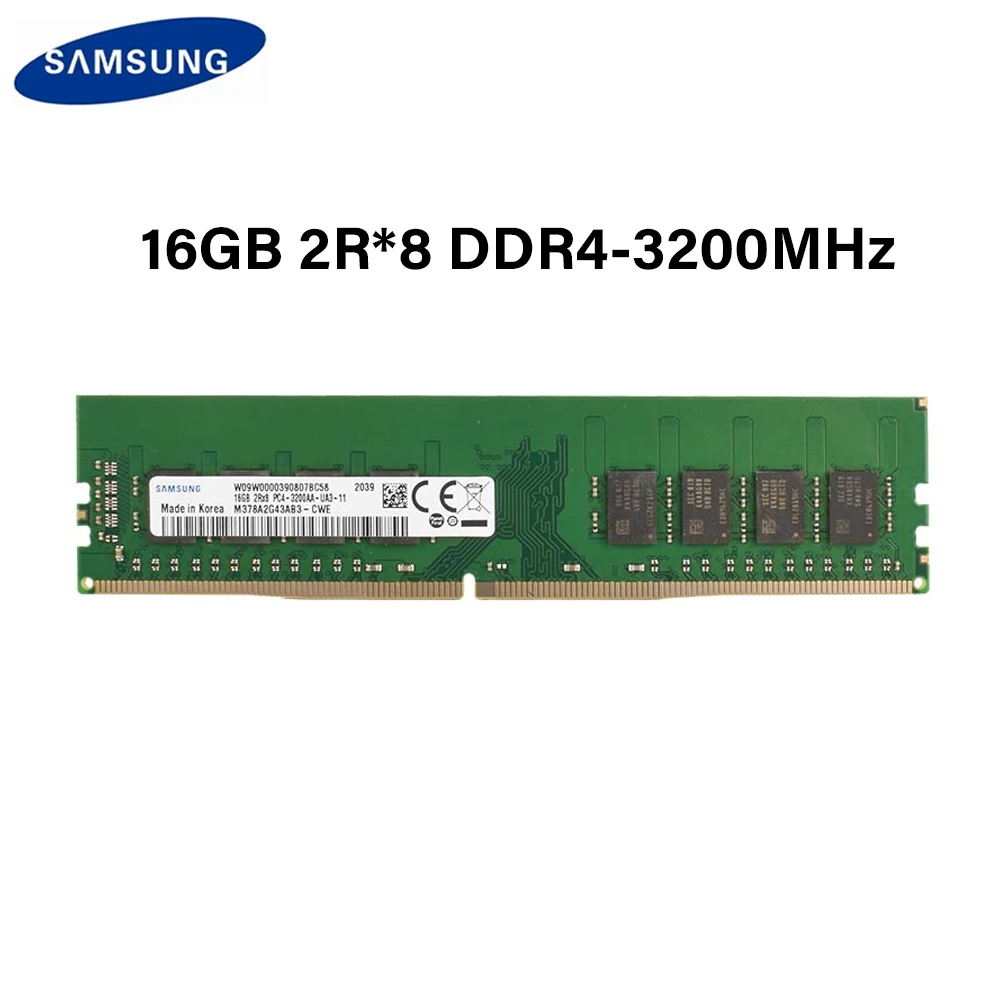 سامسونج ميموريا رام DDR4 16GB 8GB 3200MHz 4GB 2133MHz 2400MHz 2666MHz DIMM PC4-21300 PC4-25600 عالية الأداء سطح المكتب RAM