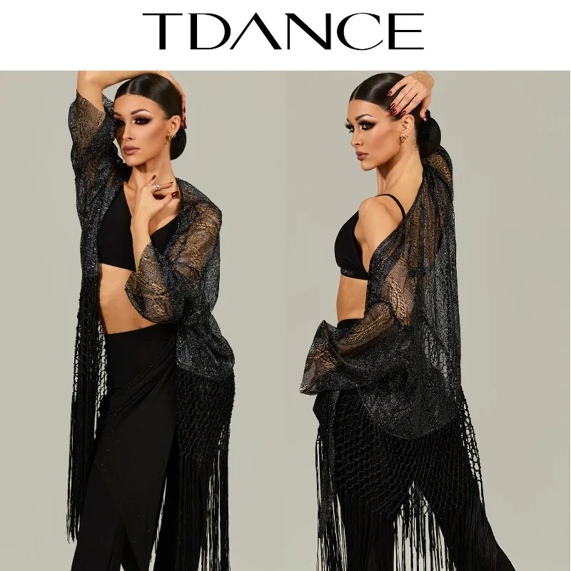 Customized TDANCE Women's National Standard Latin [Lace Tassel Outfit] Teacher's Class Adult Matching High Grade GL-254