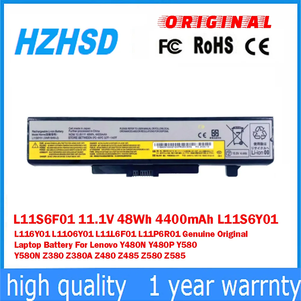 

L11S6F01 11.1V 48Wh 4400mAh L11S6Y01 L116Y01 L11L6F01 L11P6R01 Genuine Original Laptop Battery For Lenovo Y480N Y480P Y580 Y580N