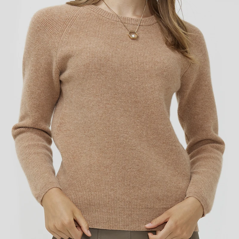 Imagem -04 - Liny Xin100 Merino lã Cashmere Camisola Feminina Outono Tripulação Pescoço Manga Cheia Famale Roupas de Inverno Camisola Pull Moda Pulôver