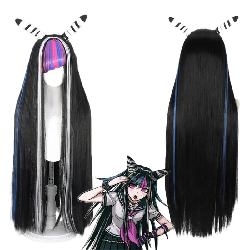 Новая горячая распродажа для женщин, 8 шт., Ibuki Mioda, косплей, костюм Dangan Ronpa 2 Goodbye Despair, рубашка, платье, парик, школьная форма JK, униформа Hallowe