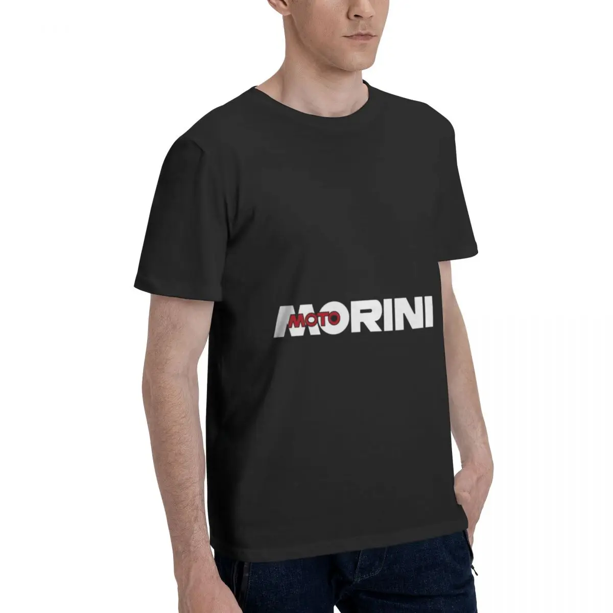 Retro Morini Graphic Men's Short Sleeve Standard T-Shirt Sports Valentine's DayFashionable Versatile T-Shirt