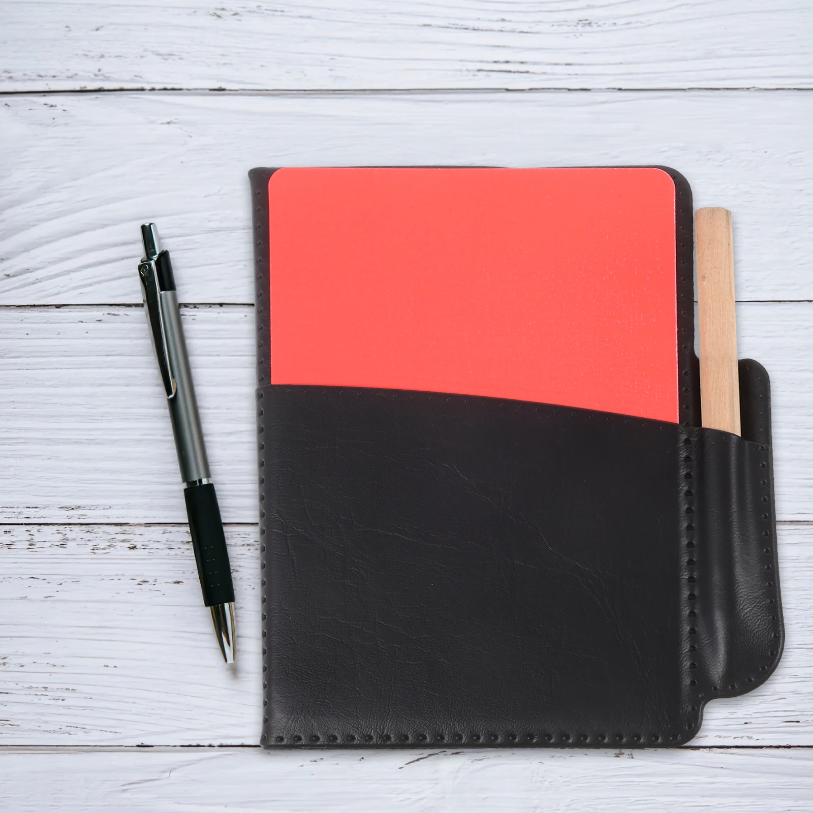 

Red Yellow Punishment Cards Referee Kit Match Accessory Professional Soccer Football Props Standard Wallet Design Durable PVC