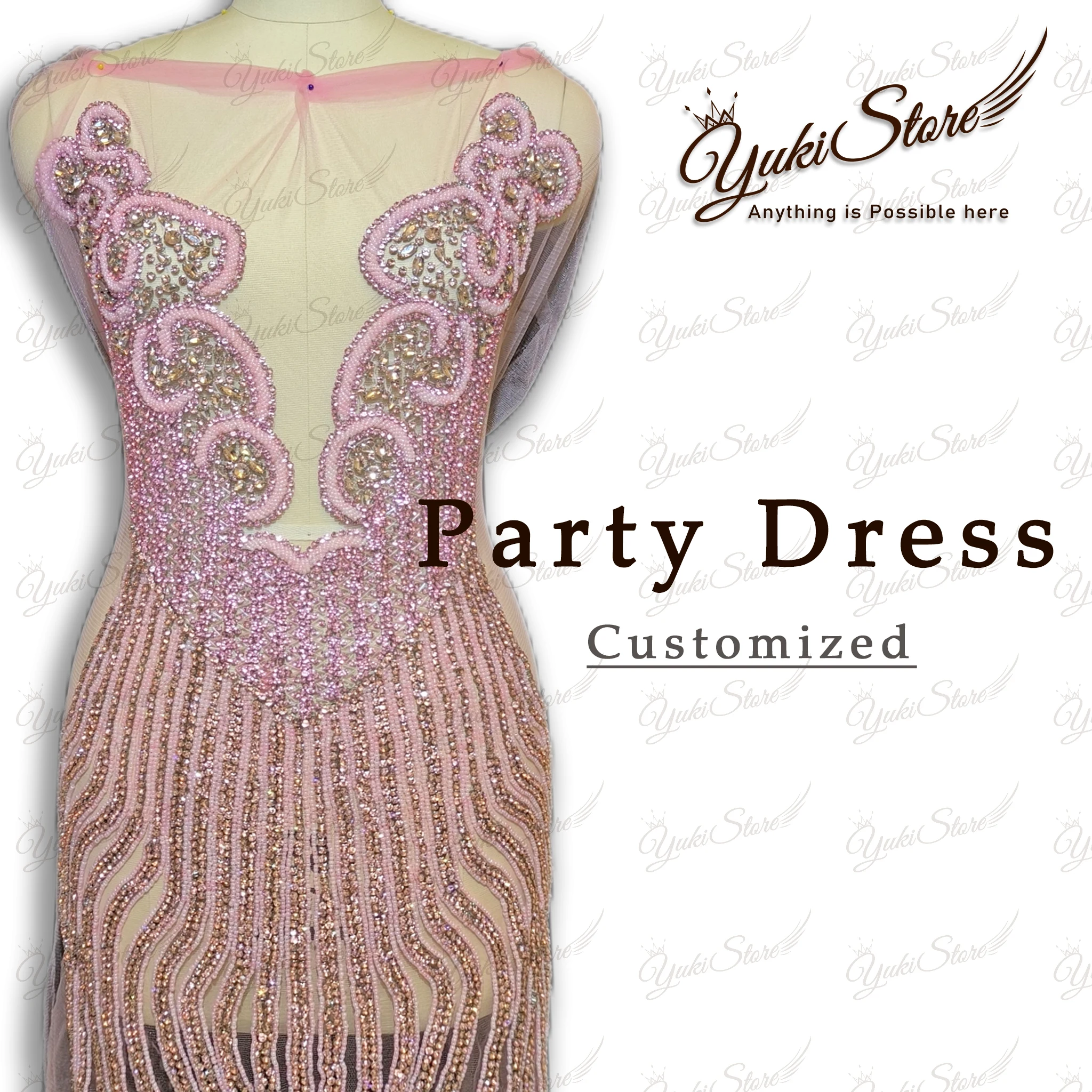 

Pink handmade beaded bridal sexy wedding sash bling embroidery prom bodice crystal rhinestone applique patch JY086