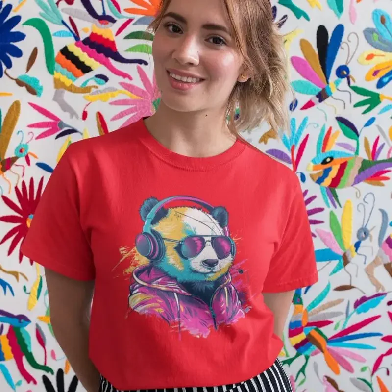 Panda T Shirt Retro Cute 90s Themed Bear