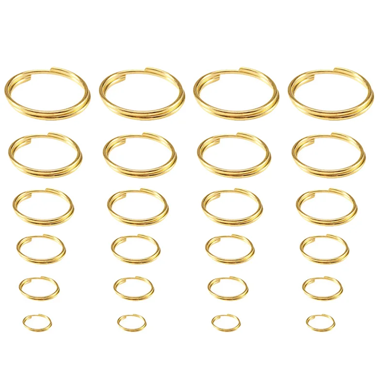 ABQR 690 pièces bricolage pince à anneau fendu Double fermé anneaux de saut artisanat boucles de saut ouvreur pour bijoux colliers et Bracelets