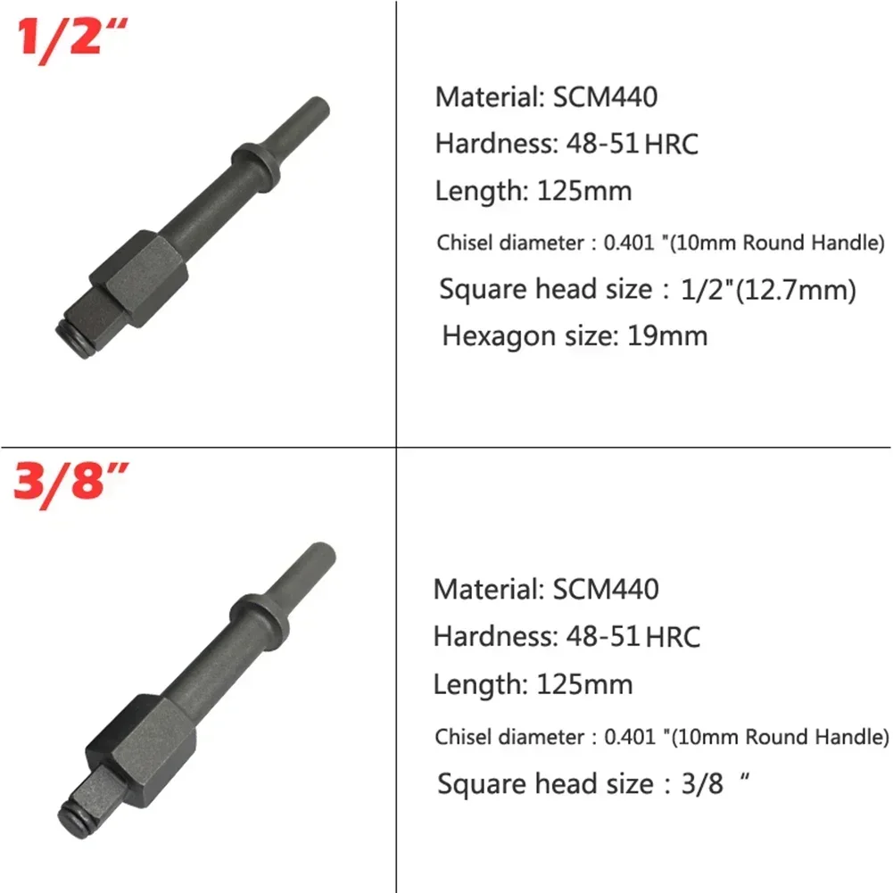 3/8 "1/2" Bullone pneumatico per la rimozione di elementi di fissaggio tenuti Bulloni Dadi Martello ad aria Bit Calibro Presa Interruttore Utensili manuali
