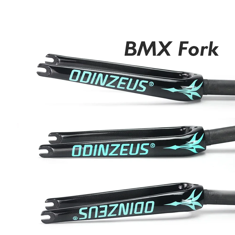 ODINZUES-Carbon Fiber Folding Bike Fork, BMX Fork, V Brake, Cycling Parts, 3K Glossy Bike, 28.6mm, 14- 22 Inch