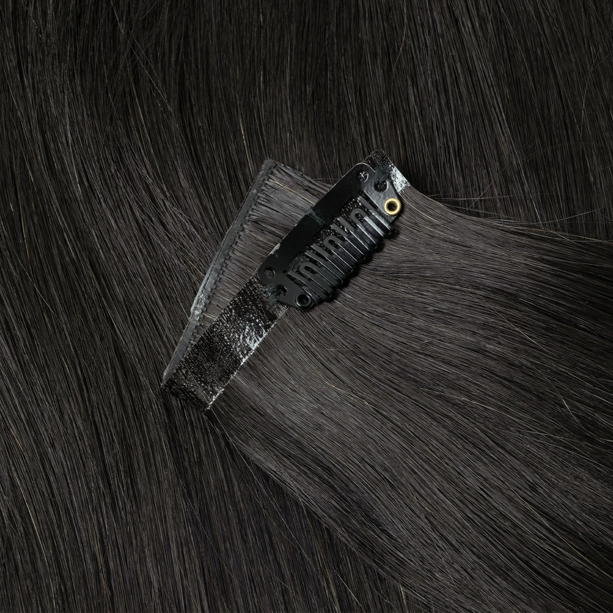 Clip de trama Invisible de PU en extensión de cabello humano, Clip inyectado en máquina de trama de cabello Remy de 12 "-24", 7 Uds., Clip recto de seda en pelos