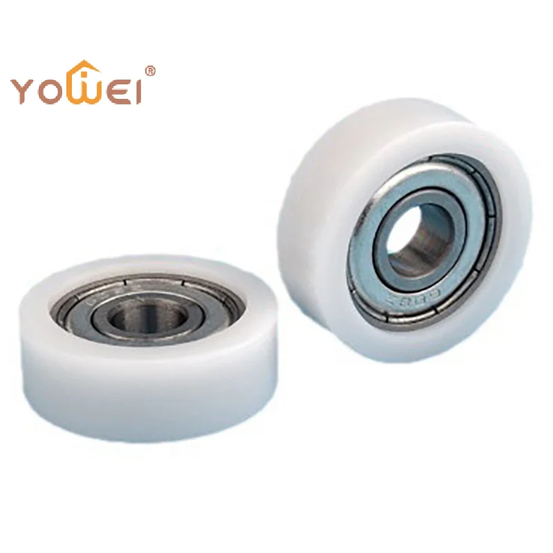 

One 8*26*8mm Small Wheel, Rubberized Covering, Features 608ZZ Bearings, Flat Rollers, POM Rubber Coated Plastic Bearings