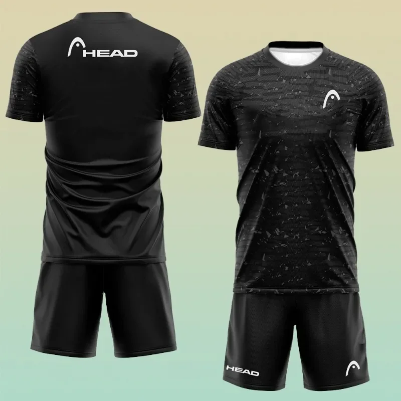 2024 Breathable Quick-drying Men's Table Tennis Apparel Short-sleeved T-shirt And Shorts Set Badminton Drawstring Pocket Shorts